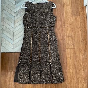 Michael Kors Collection F/W 2016 Brown Wool Cutout Dress